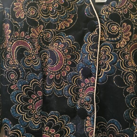 Vntg Scott McClintock Glittery Paisley Velvet Jacket Embroidered Blazer USA - Picture 11 of 12